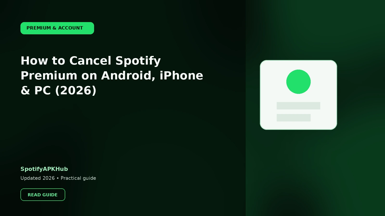 How to Cancel Spotify Premium on Android, iPhone & PC (2026)