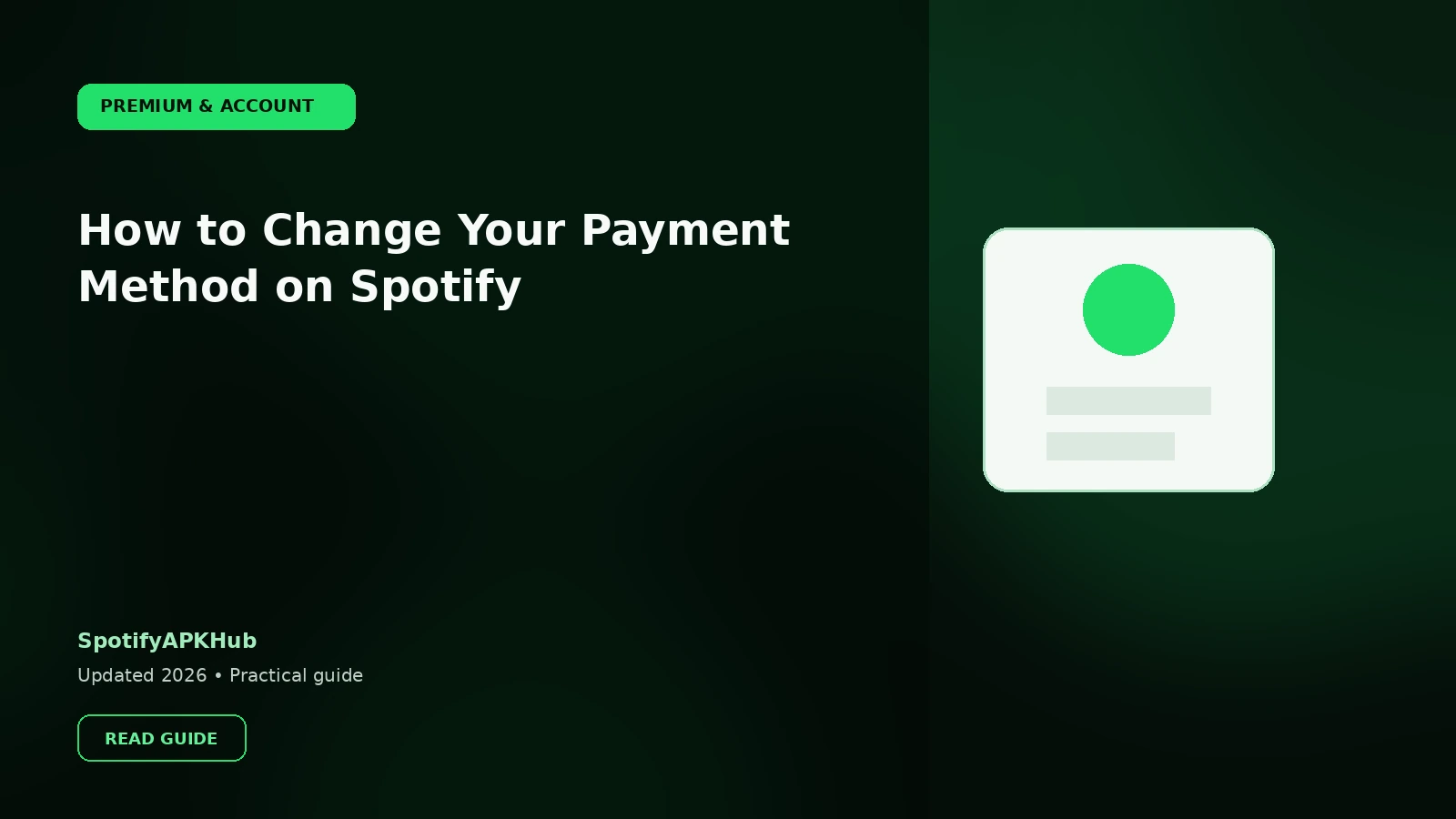 How to Change Your Payment Method on Spotify