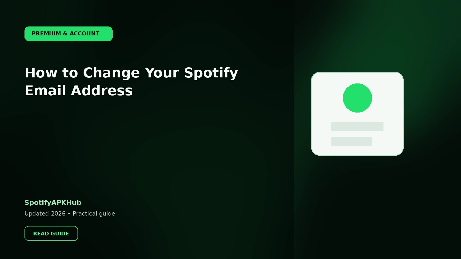 How to Change Your Spotify Email Address