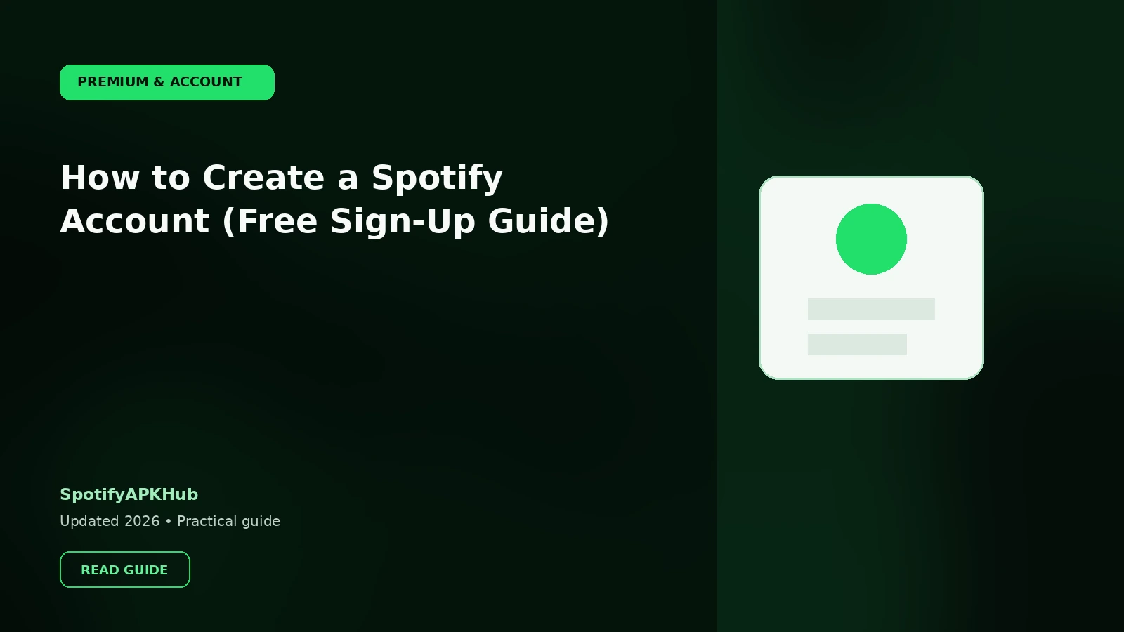 How to Create a Spotify Account (Free Sign-Up Guide)