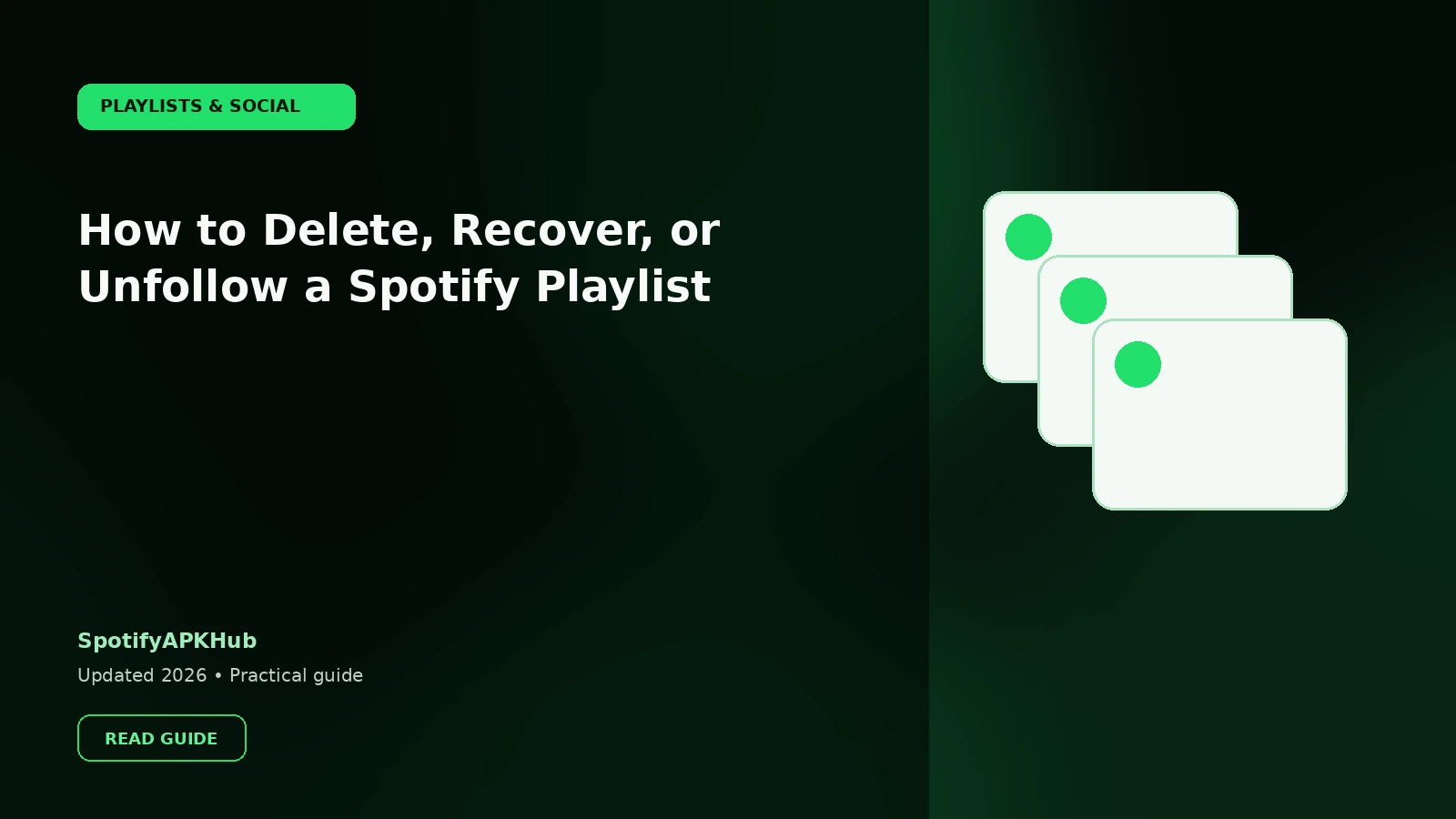 How to Delete, Recover, or Unfollow a Spotify Playlist