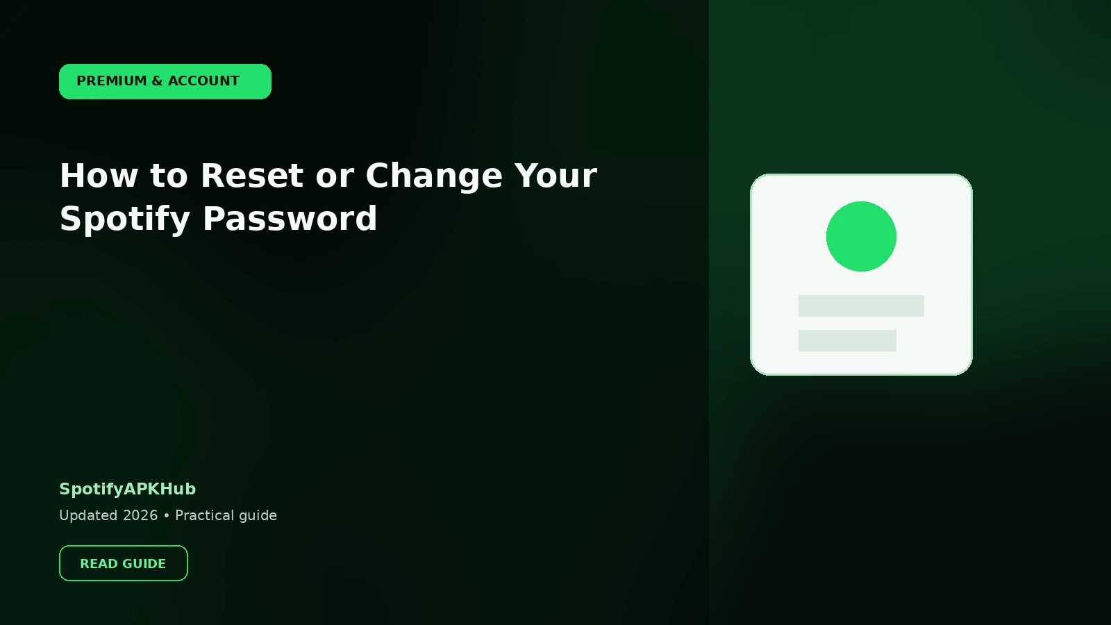 How to Reset or Change Your Spotify Password