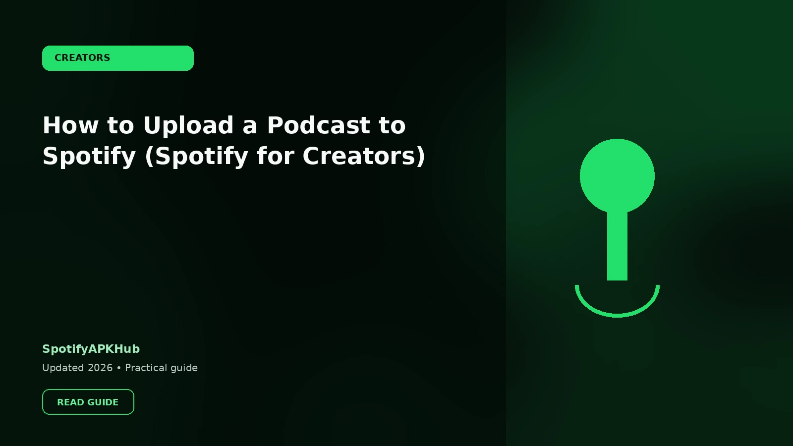 How to Upload a Podcast to Spotify (Spotify for Creators)