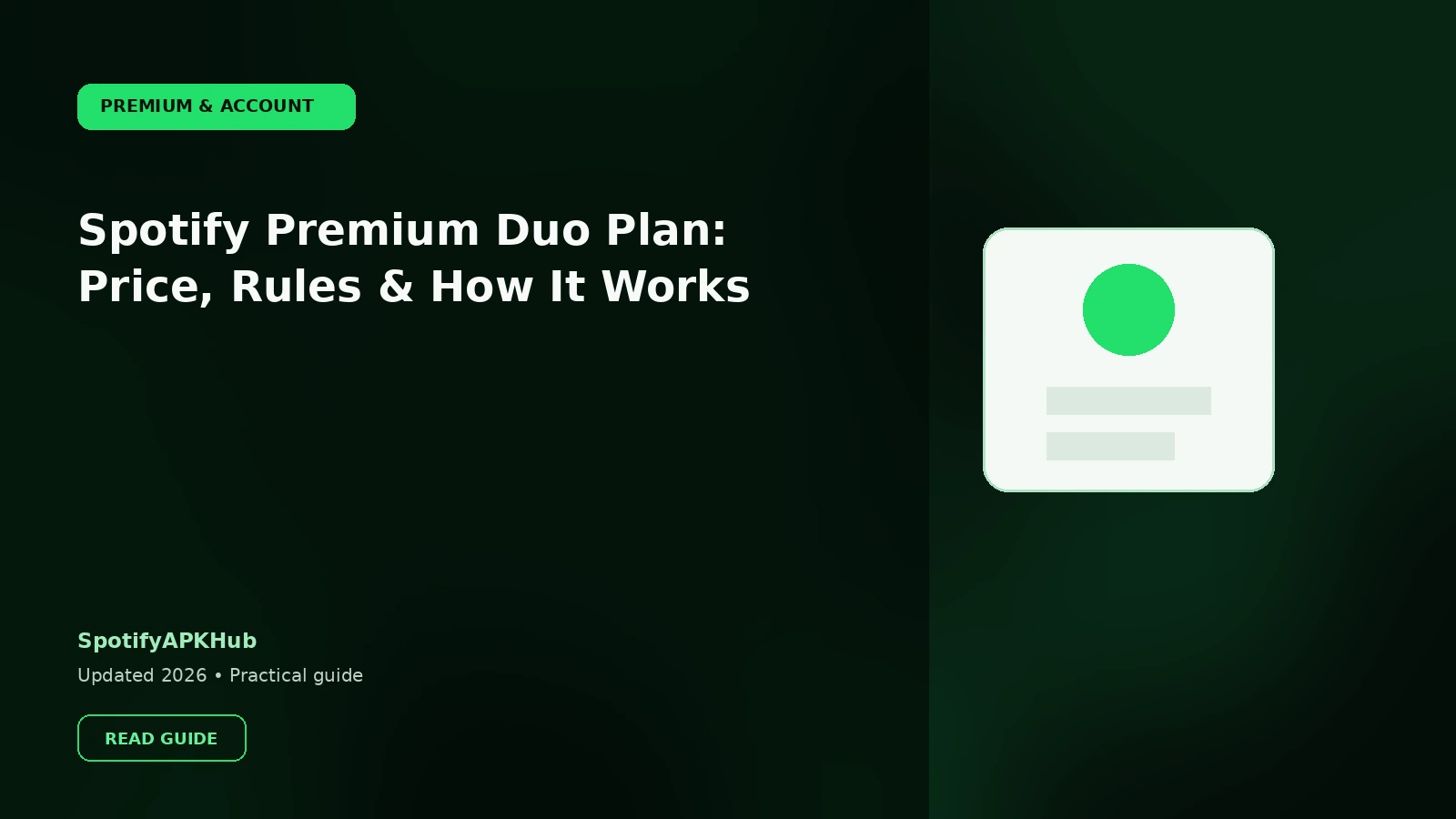 Spotify Premium Duo Plan: Price, Rules & How It Works