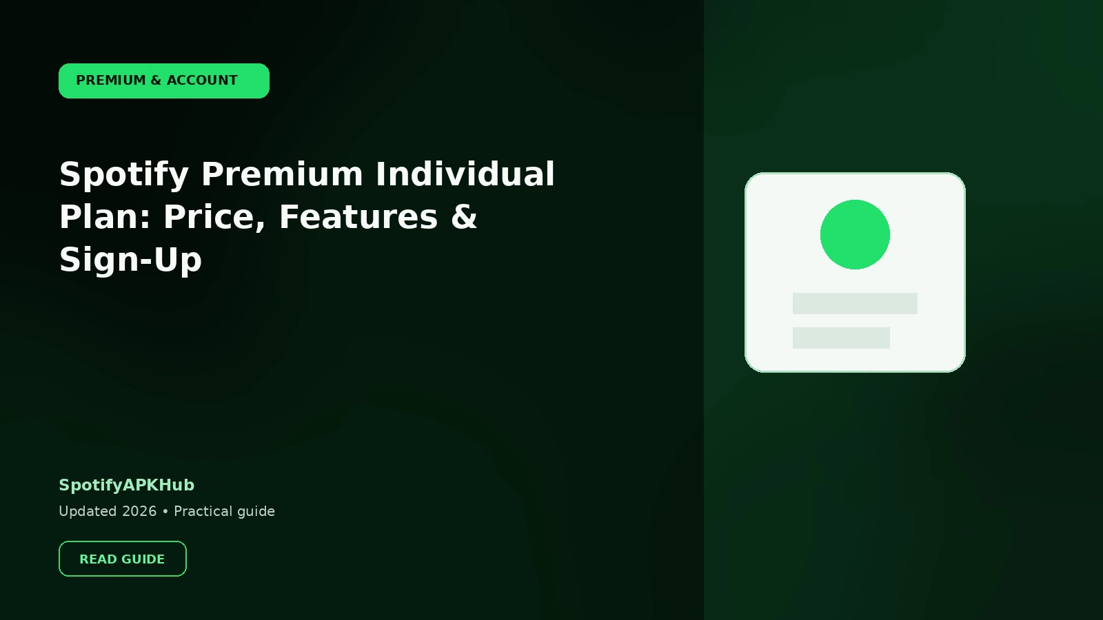 Spotify Premium Individual Plan: Price, Features & Sign-Up