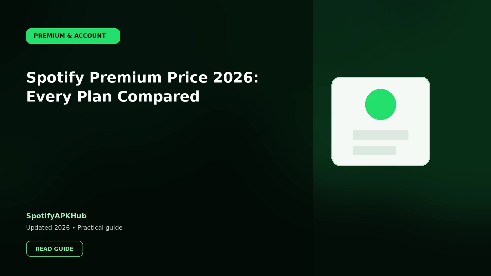 Spotify Premium Price 2026: Every Plan Compared